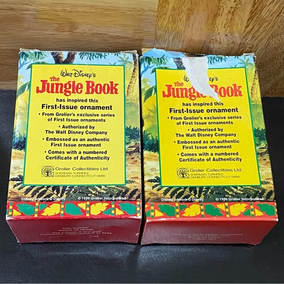 Vintage Disney MOWGLI & BALOO Jungle Book Grolier First Issue Christmas Ornament - Picture 13 of 16